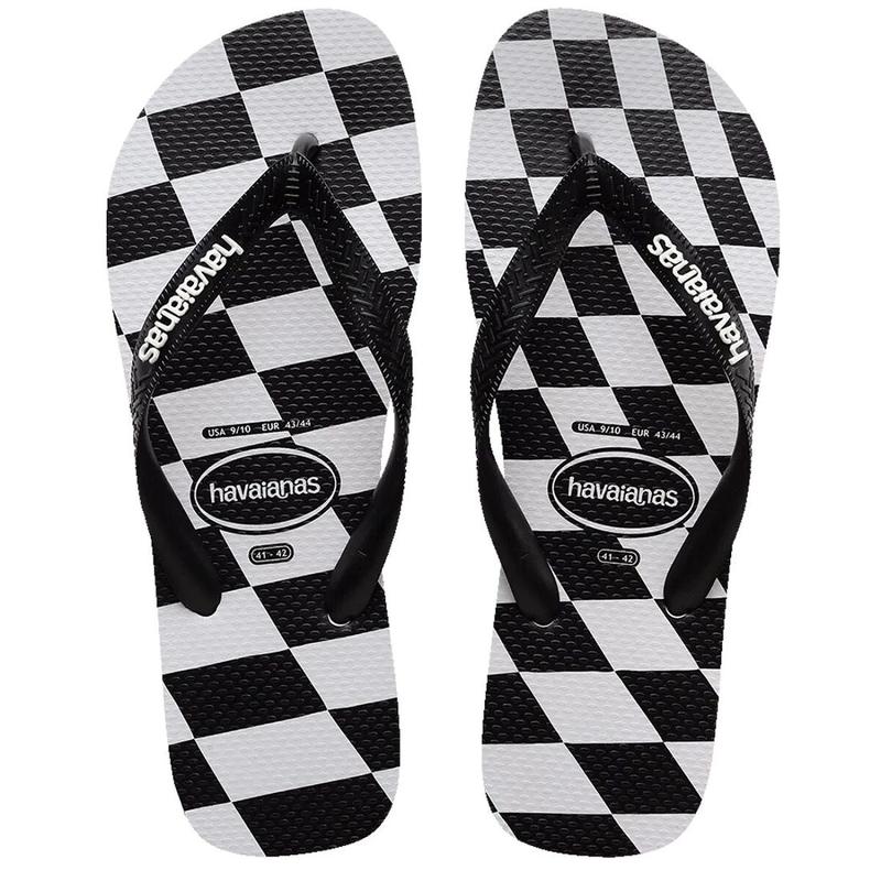 Sandália Havaianas Top Distorted Chk - Preto/Branco - Sandália